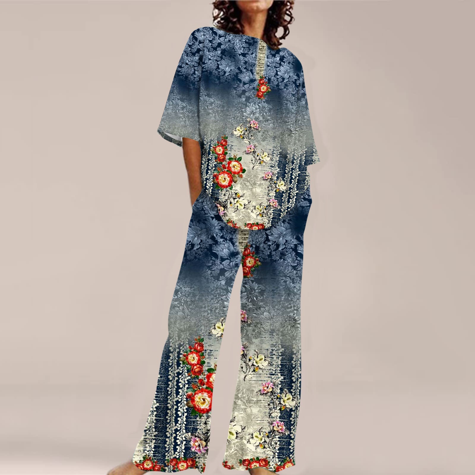 Fashion Personalized Women's 3D Printed Short Sleeve Suit