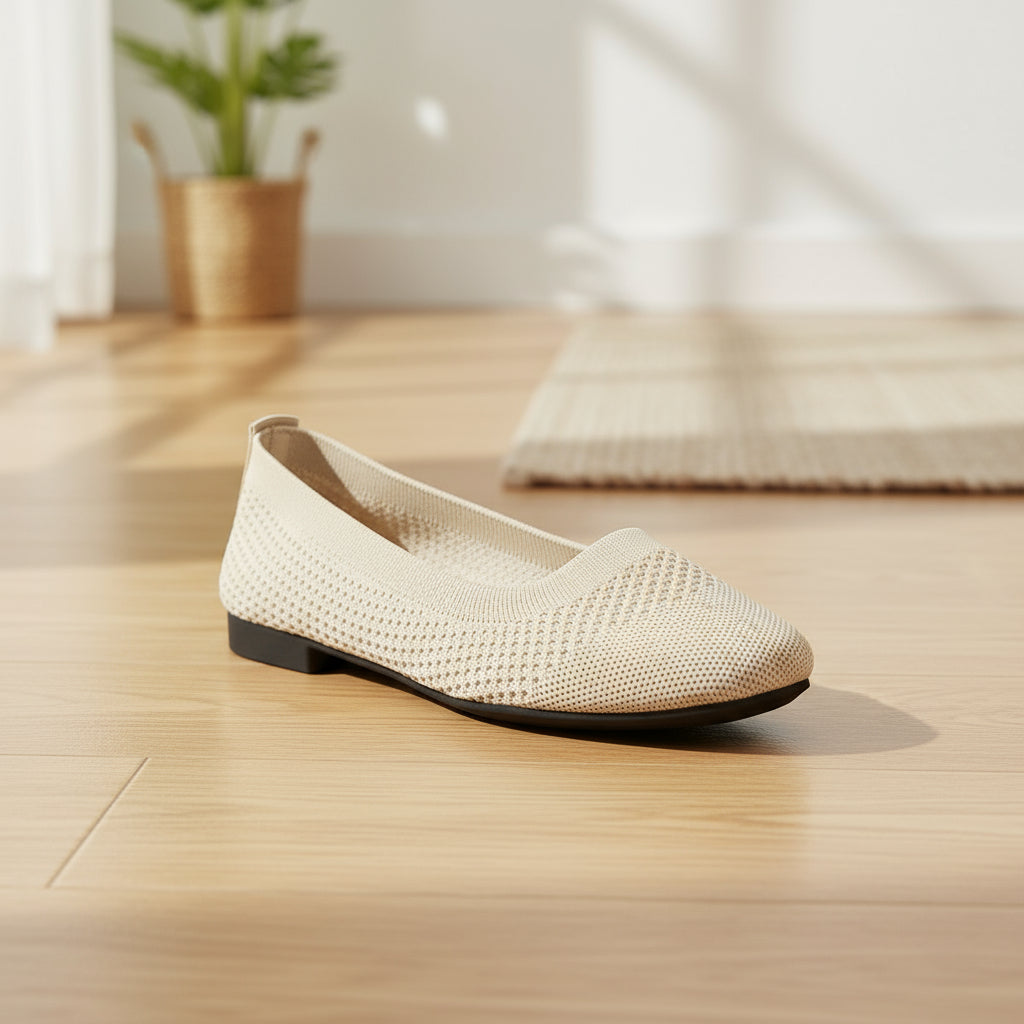 Flying Woven Mesh Shallow-Mouth Women’s Shoes