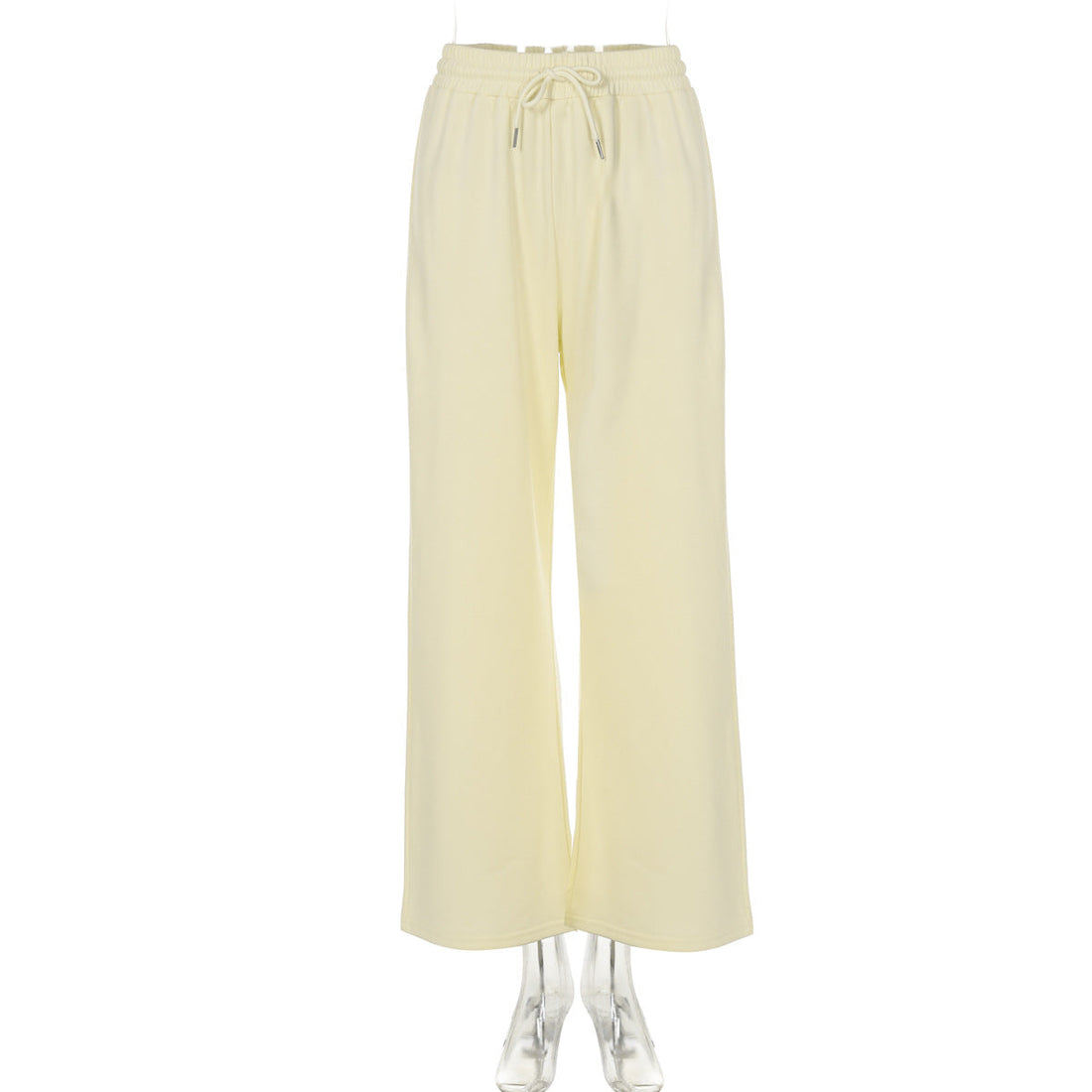 Women's Casual Loose Drawstring Wide Leg Solid Color Pants - Image 4