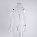 Fall Sexy Halterneck Vest Pajamas Sleeveless Double Layer Yarn Shorts Two Piece Sets Ladies Homewear