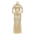 Summer Women Elegant Slim Fit Shoulder Sleeve Irregular Asymmetric Backless Sexy Sheath Dress for Women