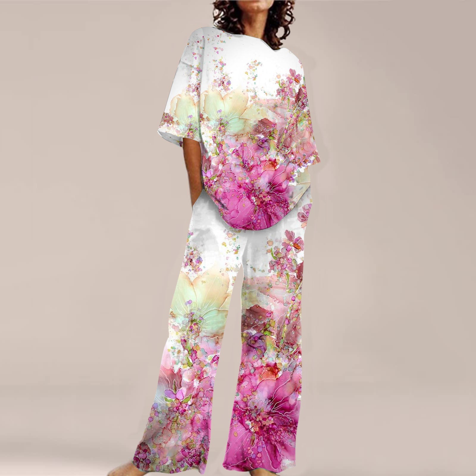 Fashion Personalized Women's 3D Printed Short Sleeve Suit