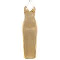 Sexy Slim Fit Halter V-Neck Butterfly Dress with Embroidery