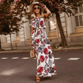 Women Clothing Women Clothing Floral Print Seaside Vacation Halter Dress
