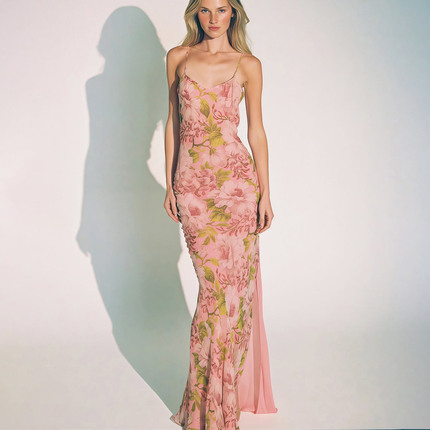 Summer Women Clothing Pure Want to Waist Printing Slip Dress Women