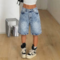 Summer Denim Shorts Women Trendy Casual All Matching Loose Shorts