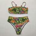 Women's Animal Print Spaghetti-Strap High Waist Bikini