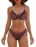 Strap Bra Back Buckle Backless Low Waist Bikini Set