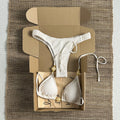 Solid Color Halter String Bikini with Bead Accents