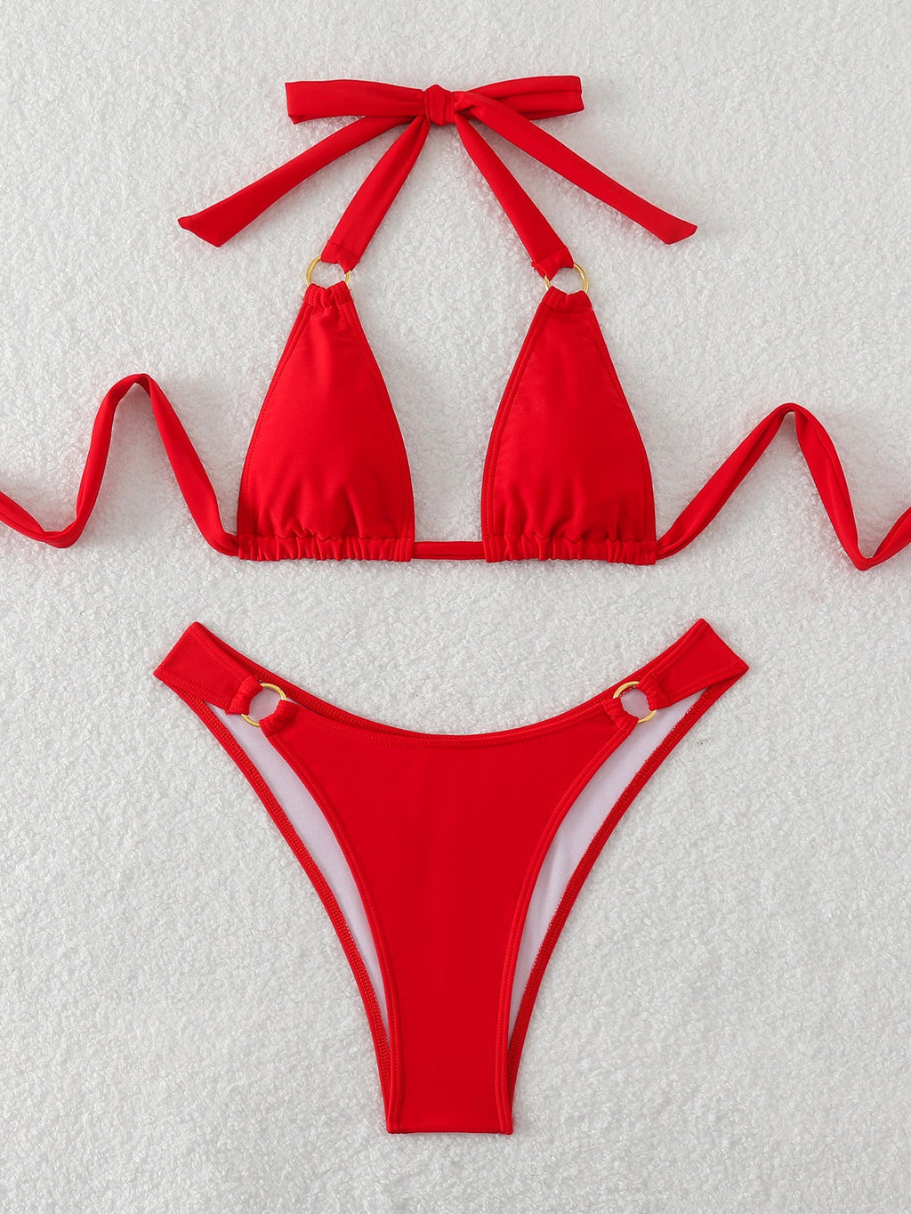 Women Solid Color Swimsuit Split Sexy Bikini Sexy Summer Swimsuit