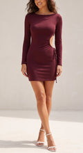 Boho Long Sleeve Cutout Mini Beach Dress for Vacation Style