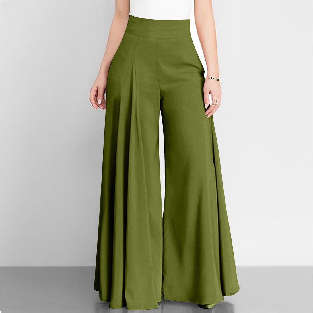 Women's High Waisted Wide Leg Pants in Black - Image 5