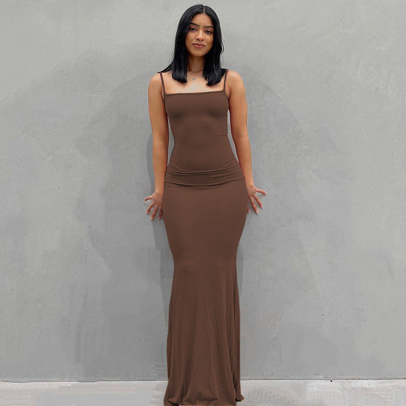 Women Clothing Dress Casual Slim Strap Home Maxi Dress