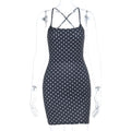 Summer Sexy Slim Fit Polka Dot Backless Dress Women