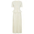 Summer Ladies Internet Popular Slim Fitting Slimming False Two Piece Short Sleeve Pleated Dress Women