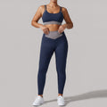 Summer Yoga Women Color Matching Thin Strappy Bra Beauty Back Pilates Training Fitness Sports Tights Two Piece Sets