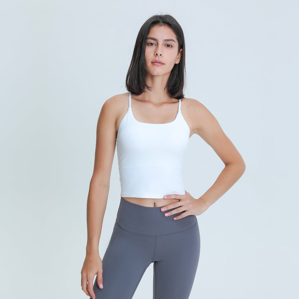 Spring Summer Sexy Y Shaped Beauty Strap Chest Pad Yoga Vest Women Moisture Wicking Stretch Skinny Yoga Clothes
