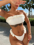 Foreign Single Swimsuit Women Split Swimsuit Tube Top Sexy Bikini