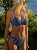 Polka Dot Low Waist Sexy Split Bikini Quick Drying Swimsuit