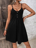 Sexy Sexy Knitted Sling Deep V Plunge neck Waist Controlled Slimming Cami Dress for Women