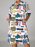 Women Casual Loose Letter Graphic Print Hooded Dress