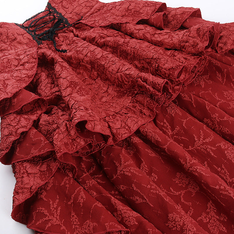 Alt Goth Fairy core Grunge Lolita Skirt Women Dark Gothic