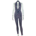 Women Commuting Wear Slim Fit Skinny Jumpsuit Deep V Plunge neck Sleeveless Waist Tight Hip Long Jumpsuit