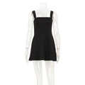 Off Shoulder Graceful Lady High Waist Dress High Grade Solid Color A line Dress