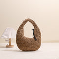 Woven Straw Handbag with Tassel Detail for Beach and Vacation - Image 2