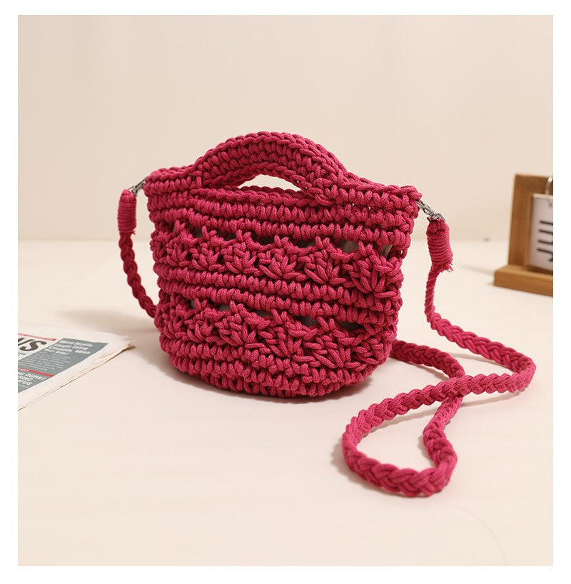 Woven Crochet Crossbody Bag Hollow Out Summer Beach Purse - Image 15