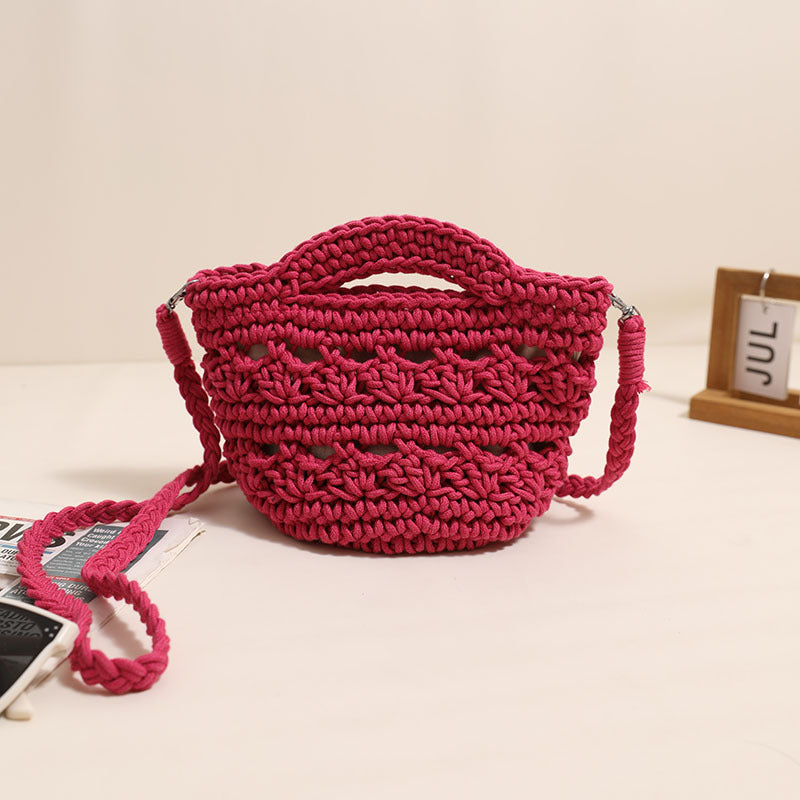 Woven Crochet Crossbody Bag Hollow Out Summer Beach Purse - Image 8