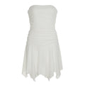 Basic Solid Color Casual Dress Summer Vacation Sexy A line Tube Top Short Dress