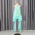 Elegant Lady Short Dress Summer Special Interest Light Luxury High Sense Backless Halter Dress Women