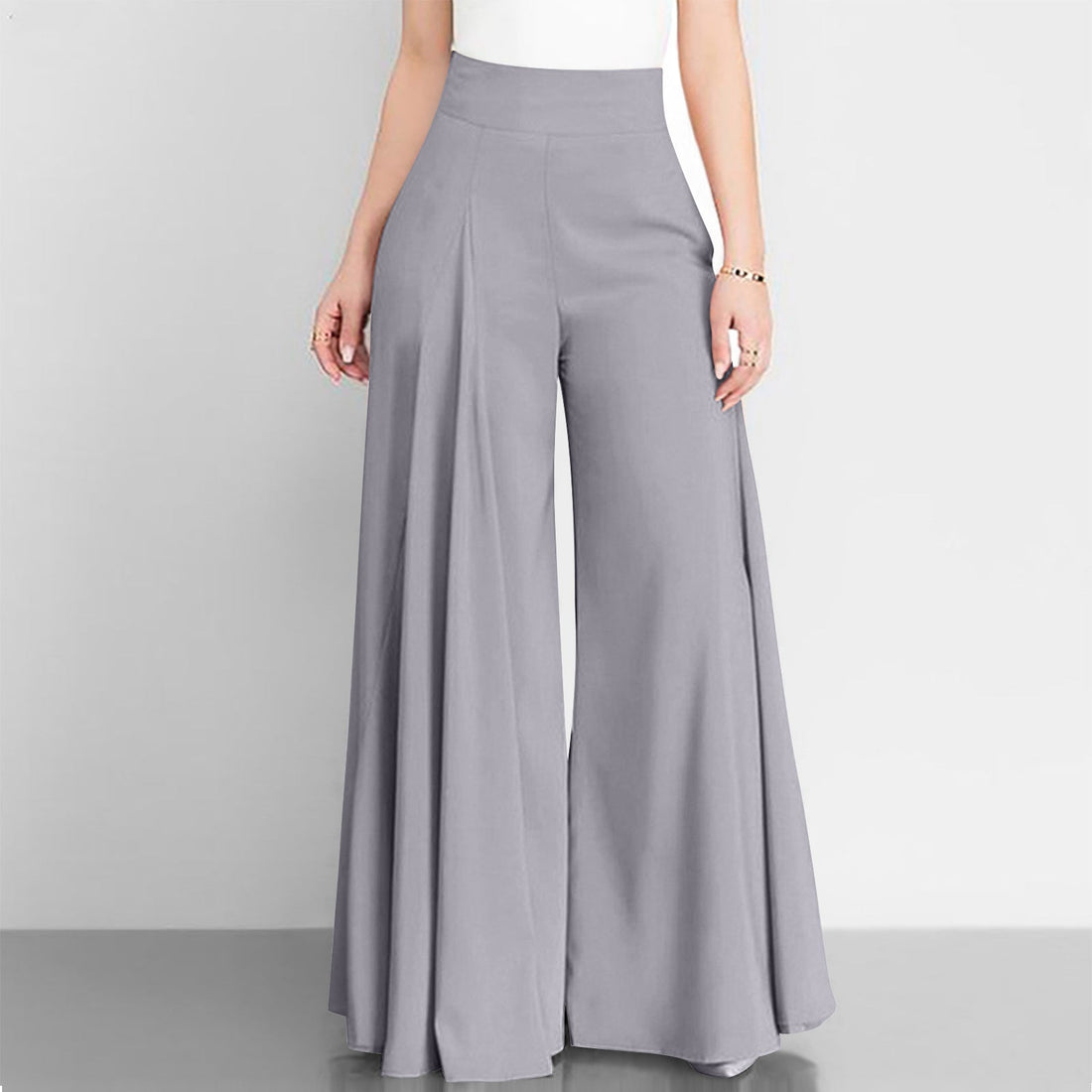 Women's High Waisted Wide Leg Pants in Black - Image 3