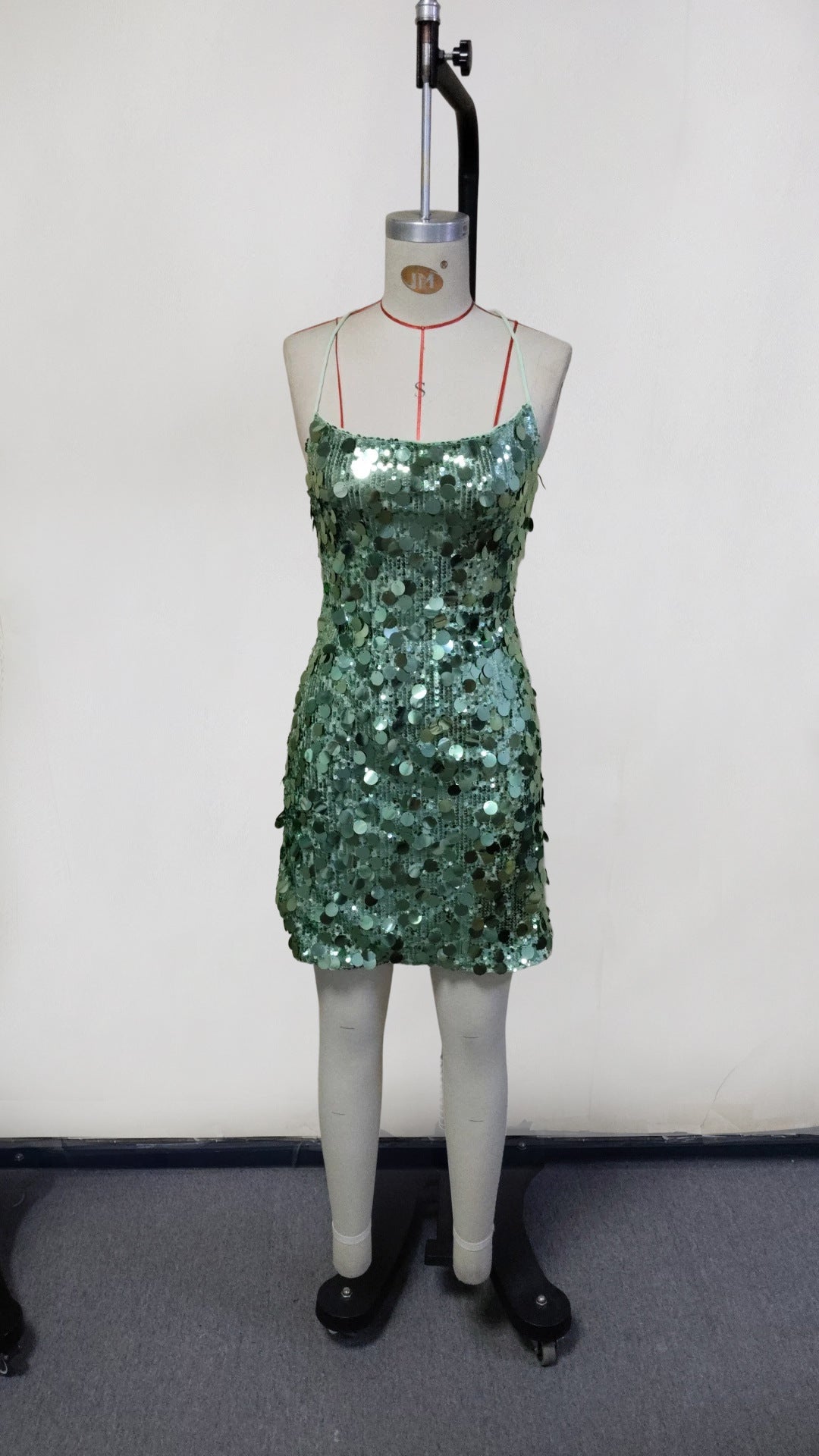 Sexy Sequin Halter Bikini Cover Up Dress - Backless Boho Beachwear