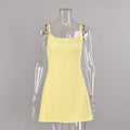 Sunken Stripe Knitted Slip Nightdress White Lace Skin Friendly Comfortable Homewear Pajamas