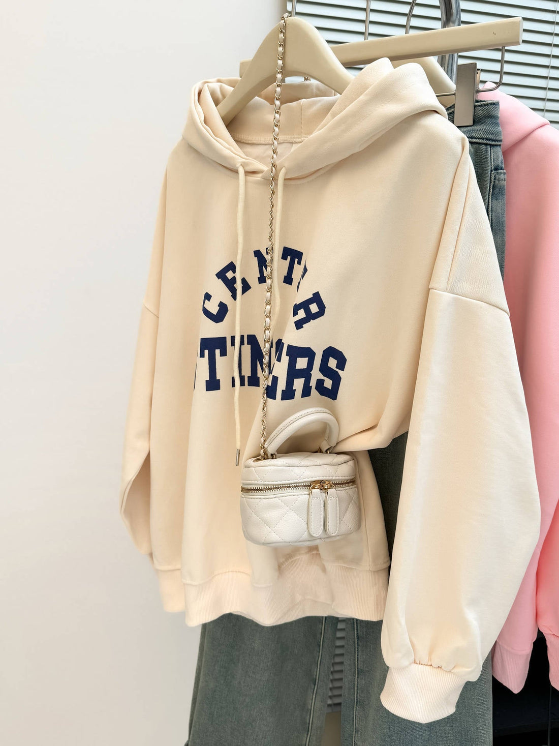Women's Vintage Loose Fit Hoodie with Graphic Print - Fleece Lined - Image 7