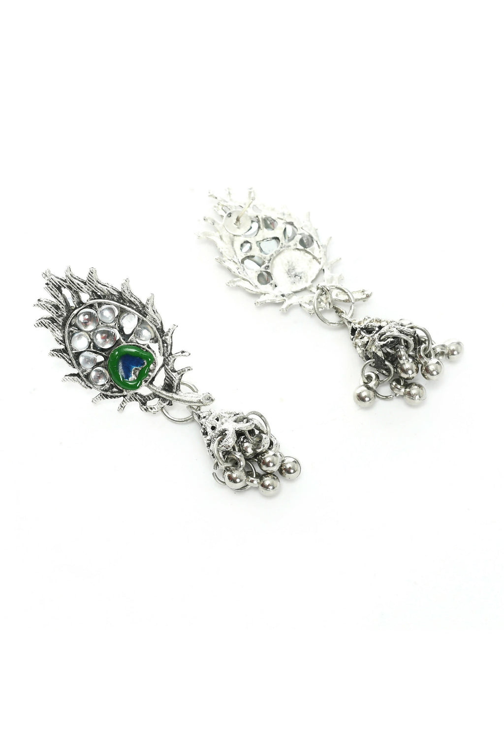 Oxidised Silver-Plated Bansuri Long Necklace for Women