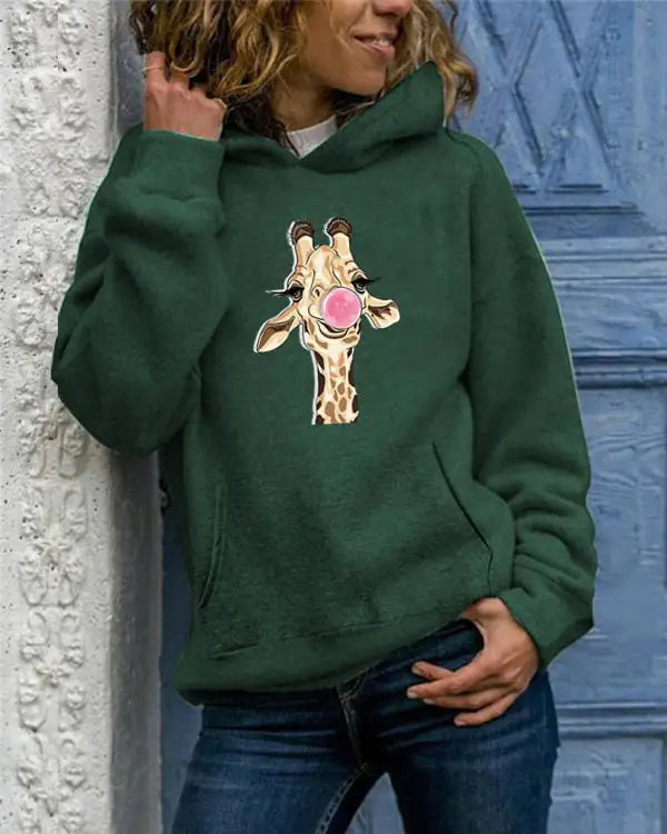 Women's Printed Round Neck Sweater - Soft Modal