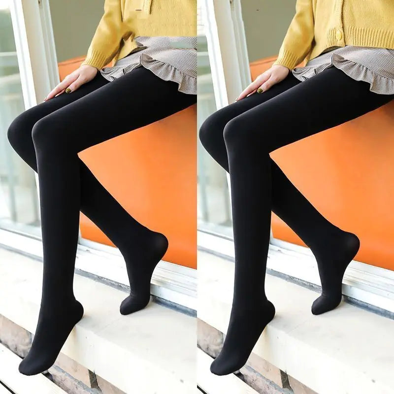 Women's Thick Fleece-Lined Thermal Leggings Winter Warm Tights - Image 11