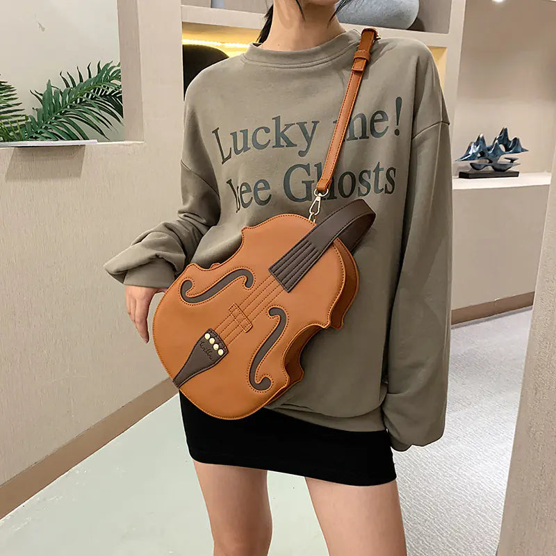 Retro Violin Style Backpack for Women 2020 Fashion