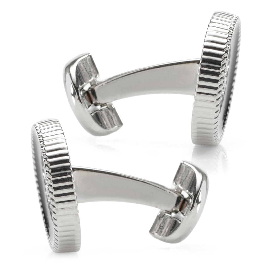 Crystal Button Rope Cufflinks