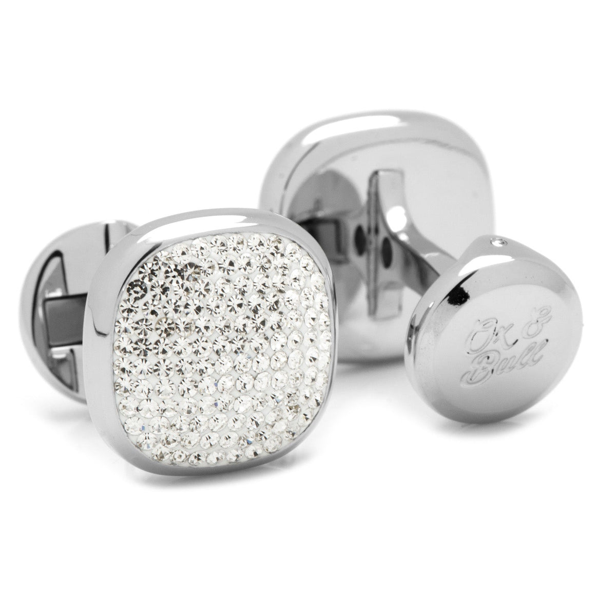 White Pave Crystal 5-Stud Set for Formal Wear and Tuxedo Shirts - Image 5