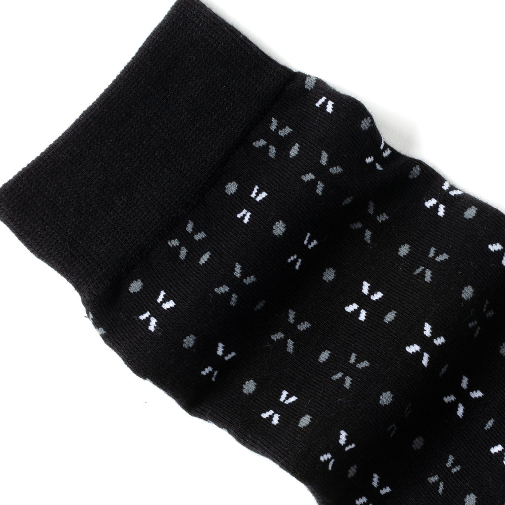 Dot Patterned Black Men's Socks