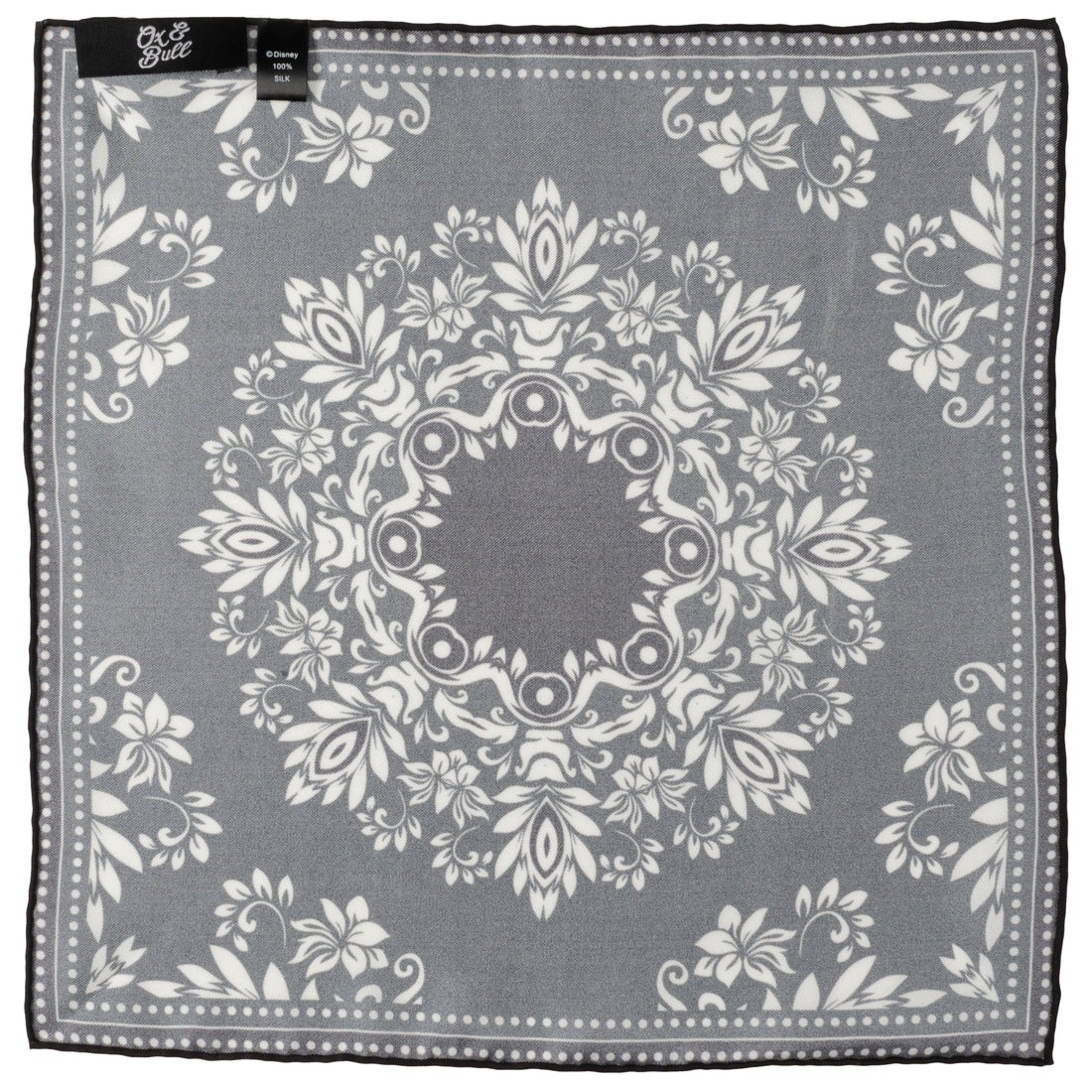 Black/White Men's Silk Pocket Square