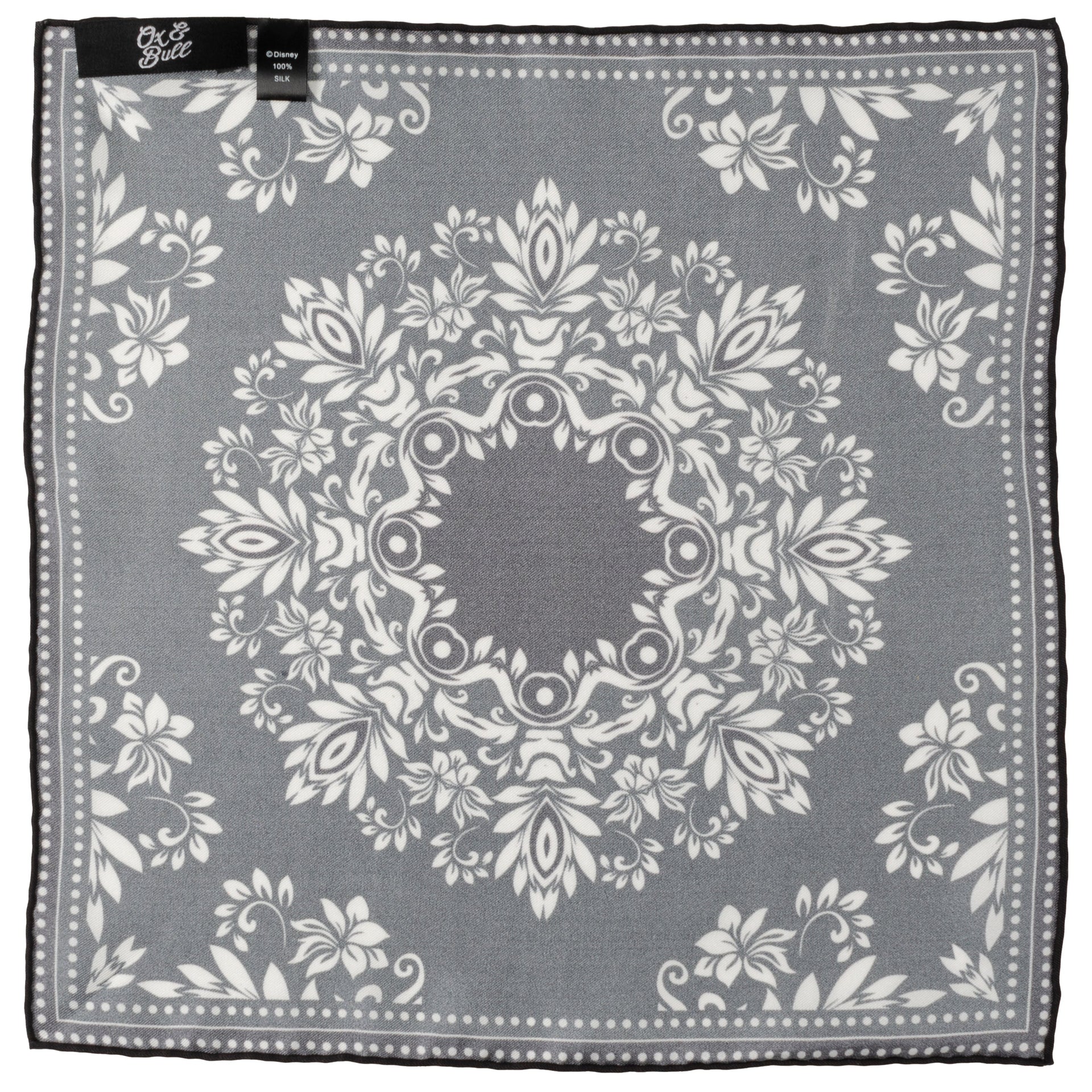 Black/White Men's Silk Pocket Square