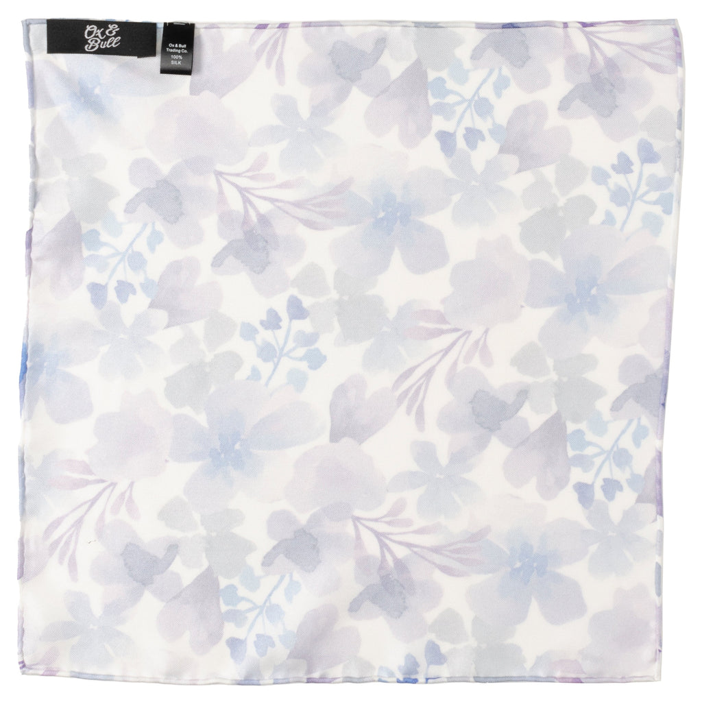 Watercolor Lavender Mix Men's Silk Pocket Square