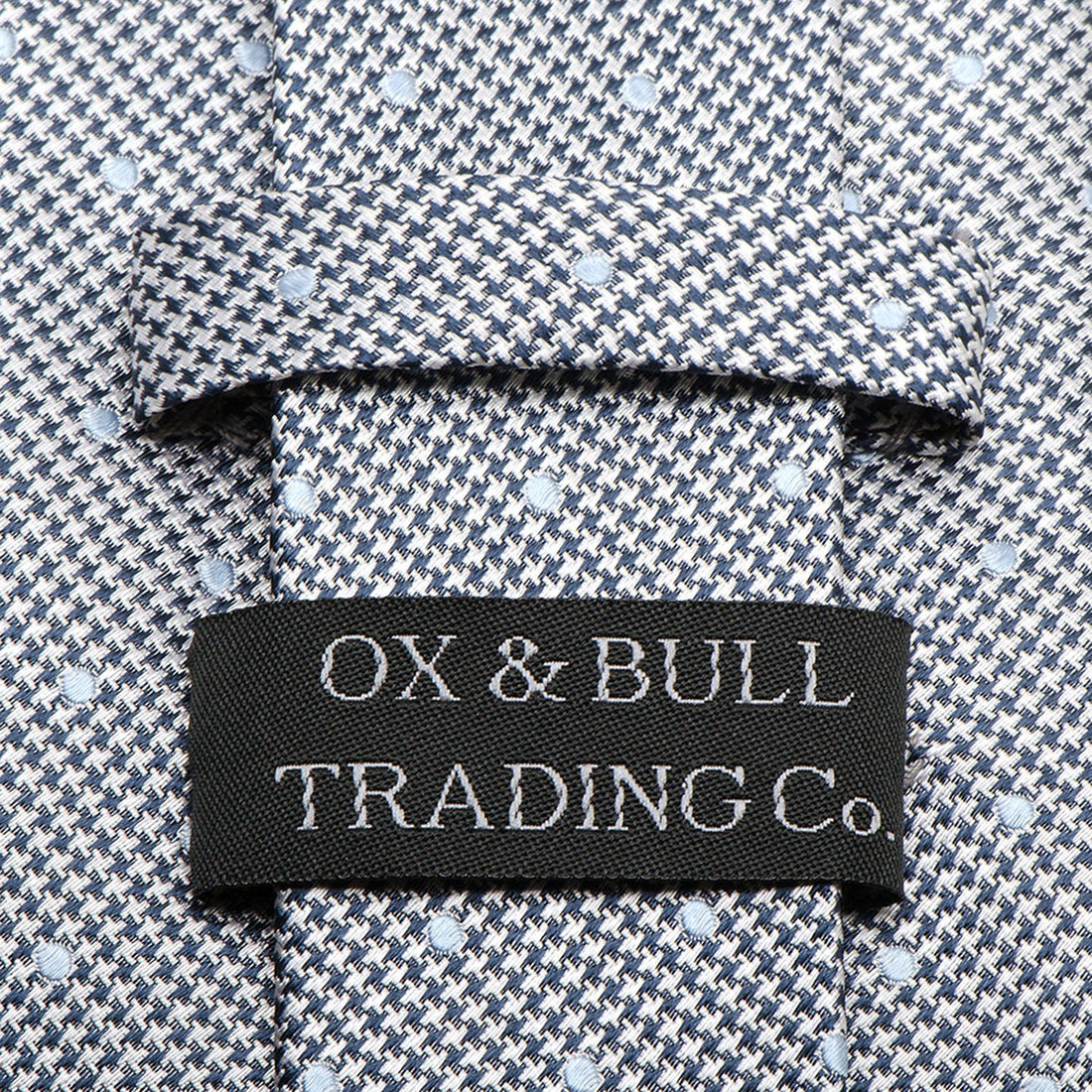 Dotted Herringbone Gray Silk Tie