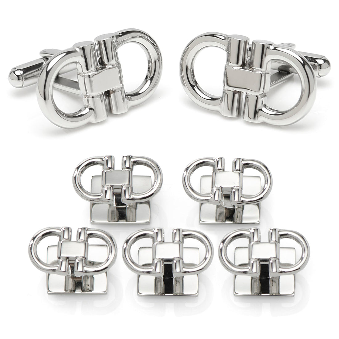 Horse Bit Stainless Steel 5-Stud Set