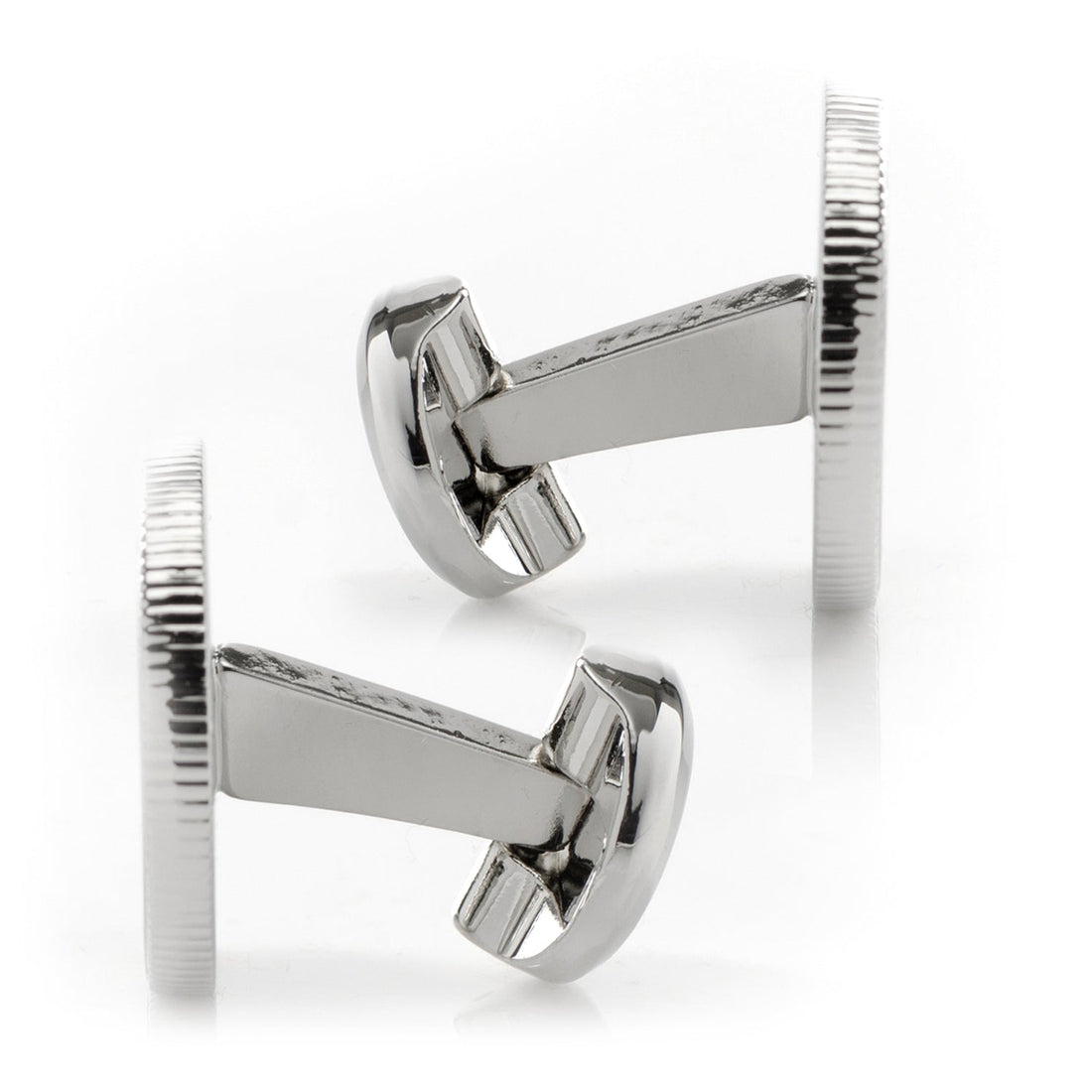 Hunter Silver Embossed Cufflinks with Brushed Matte Finish - Image 3